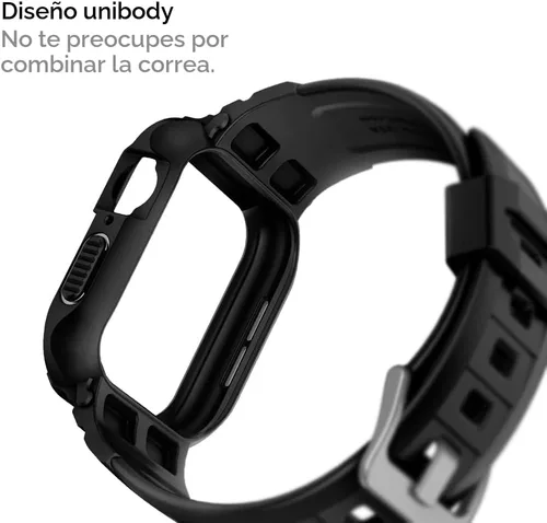 Vista 9 de Spigen for Apple Watch 45/44mm 41/40mm Band Case Negro