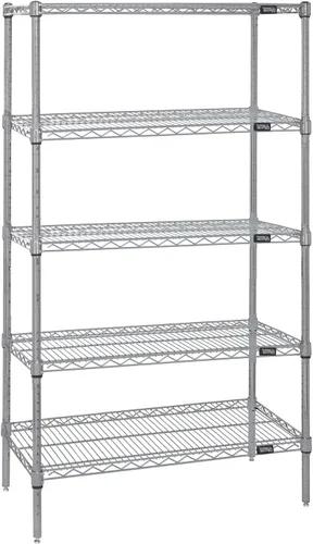 Vista 49 de Quantum Storage Systems WR74-1824BK Kit de inicio para estantería de alambre de 4 niveles de altura de 74 pulgadas, acabado negro, 18 pulgadas