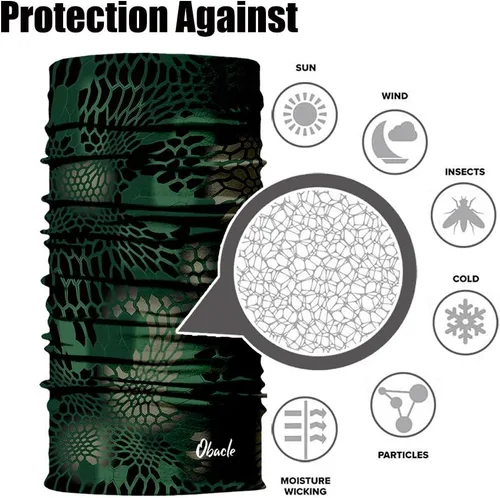 Vista 8 de Obacle Polaina de cuello para protección contra el polvo, el viento, el sol, para hombres y mujeres