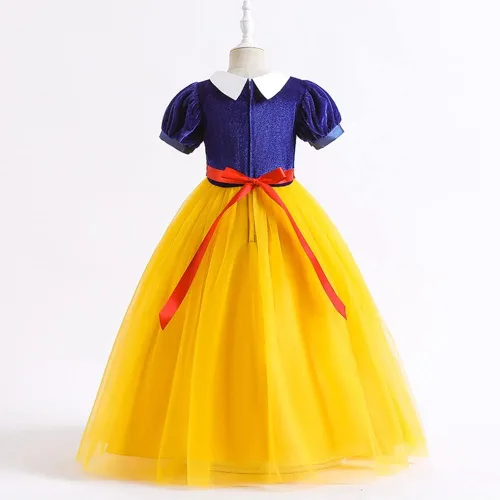 Vista 48 de HIHCBF Disfraz de princesa blanca como la nieve para niñas, cumpleaños, Navidad, Halloween, carnaval (con accesorios)