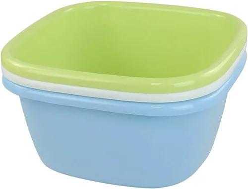 Vista 2 de Bandeja cuadrada de plástico, lavabo, 16 cuartos de galón, 3 paquetes