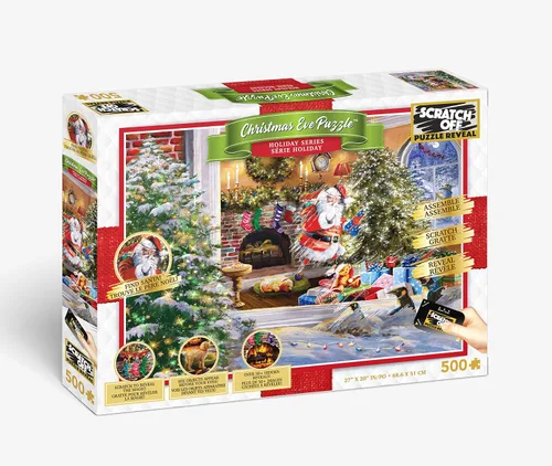 Vista 4 de 4D Cityscape Puzzle - Scratch Off - Rompecabezas de la víspera antes de Navidad