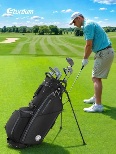 Vista 8 de Lightweight 7 Way Golf Stand Bag for Men Women, Upgrade Base Multi Pckets Cooler Pockets, Full-Length Dividers, Ergonomic Dual Strap Design