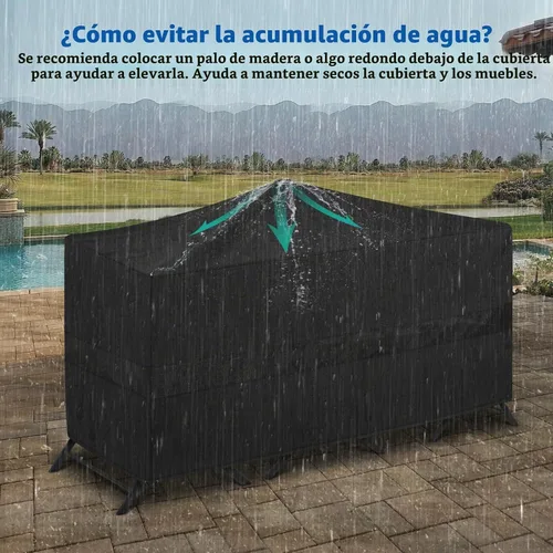 Vista 7 de SunPatio Bistro - Juego de funda impermeable, para patio al aire libre, juego de muebles de 3 piezas con ventilación de aire, resistente a los rayos