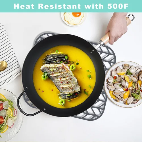 Vista 2 de AWOKE Protectores de fregadero para fregadero de cocina, tapete de fregadero de 12.25 x 11.5 pulgadas, resistente al calor, alfombrilla de silicona