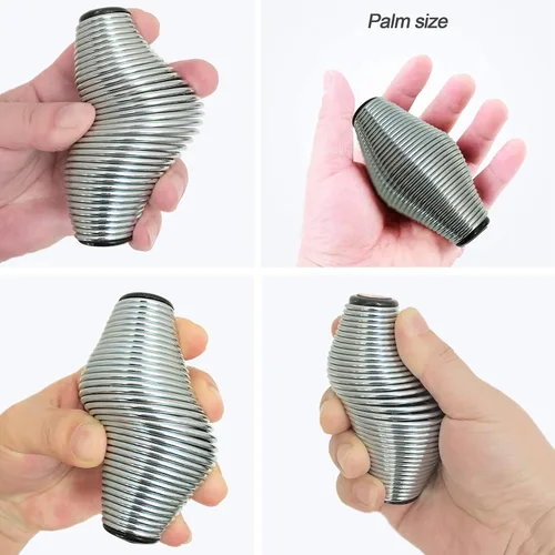 Vista 4 de Goldboy Spring Stress Ball - Paquete de 2 unidades de entrenamiento de fuerza de agarre, fortalecedor de agarre para el dedo y la mano, terapia