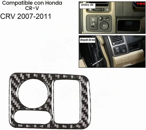Vista 4 de Piezas de interior de coche 15 piezas de tapa de embellecedor interior de fibra de carbono para Honda CR-V CRV 2007-2011