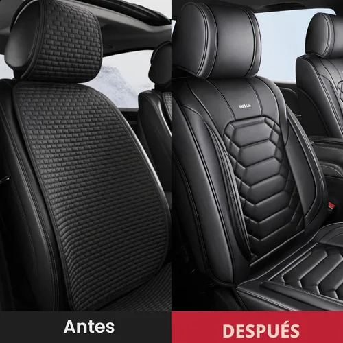 Vista 7 de FREESOO - Funda de asiento personalizada Silverado 1500/2500/3500 2014-2018, color negro custom fit, faux leather, waterproof, 5 seats, airbag