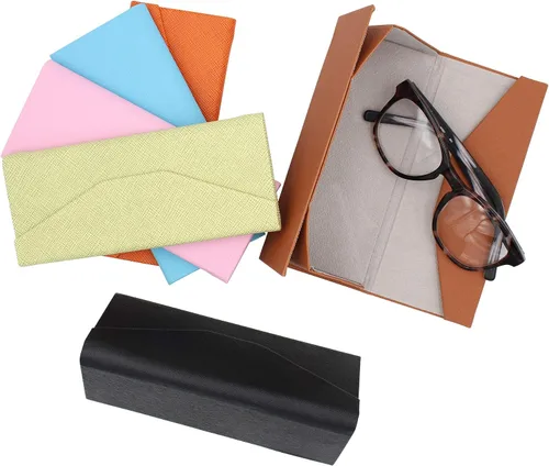 Vista 35 de Real Sic Funda para lentes de sol para hombres y mujeres, soporte magnético plegable para lentes de sol, inspirado en el color sólido
