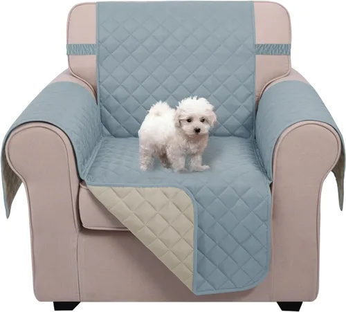 Vista 52 de U-NICE HOME Funda para sillón reclinable, reversible, con correas elásticas, resistente al agua, protege de perros y mascotas, sillón pequeño