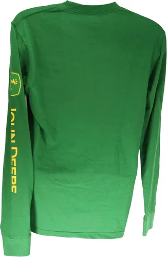 Vista 5 de John Deere Camiseta de manga larga sólida con logotipo en la manga Negro