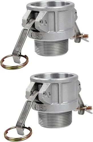 Vista 10 de 2 piezas de accesorios de bloqueo de leva de aluminio (1 pulgada Parte B) accesorios de manguera de ranura de leva, adaptador macho hembra NPT rosca