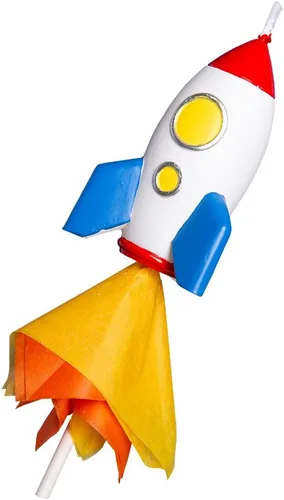 Vista 7 de Spaceman - Vela de cumpleaños con temática de astronauta para fiesta de cumpleaños, baby shower (estilo 1)
