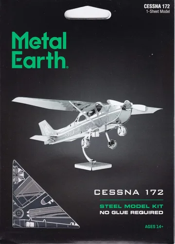 Vista 6 de Metal Earth Cessna 172 Airplane 3D Metal Model Kit Fascinaciones