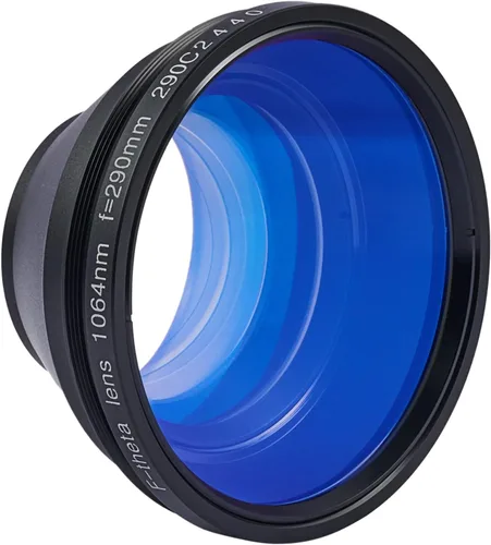 Vista 8 de OMTech Lente F Theta para grabador láser de fibra, lente de escaneo Sino Galvo de 2.756 in para máquina de marcado láser de fibra de 1064 nm