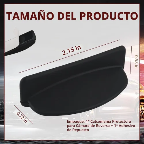 Vista 2 de Protector de lluvia para cámara de respaldo 2026, cámara inversa de silicona para protección contra la lluvia del automóvil con diseño extendido