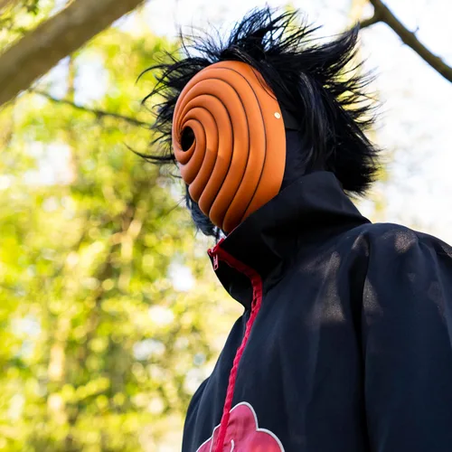 Vista 5 de ABYSTYLE Naruto Shippuden Tobi máscara réplica Cosplay Anime Manga Cosplay Disfraces Accesorios Merch Regalo