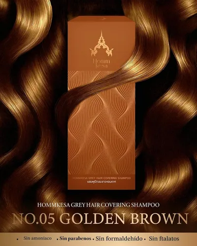 Vista 2 de Champú para cubrir el cabello gris Champú de tinte para cabello 3 en 1 premium para cabello gris, marrón dorado, 10.15 onzas líquidas