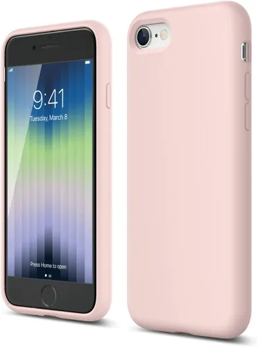 Vista 8 de elago Funda de silicona para iPhone SE (2022, 2020, 8, 7) - Protección contra caídas ultra delgada con forro de microfibra