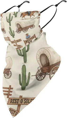 Vista 25 de Bufanda triangular reutilizable con cinta elástica para las orejas, protección solar UV