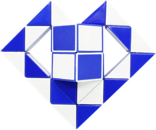 Vista 3 de Mipartebo Magic Snake Cube Twist Puzzle 36 Cuñas Tamaño Grande Twist Fidget Serpiente Juguetes para Niños Bebé Azul Twist Fidget Snake Toys Gift