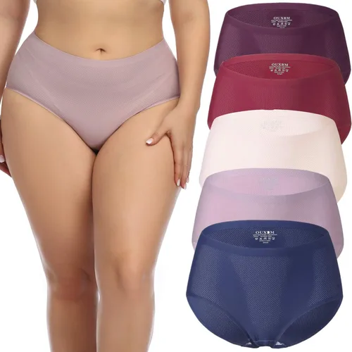 Vista 4 de Tienda Essentials Braga de cintura alta para mujer, 5 pares