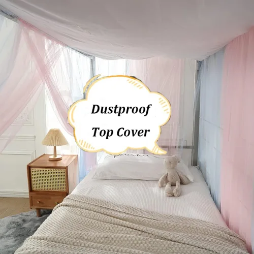 Vista 5 de 4 postes esquineros para dormitorio de estudiantes, litera, mosquitera, mosquitera, cortinas de cama para estudiantes, dormitorio, escuela