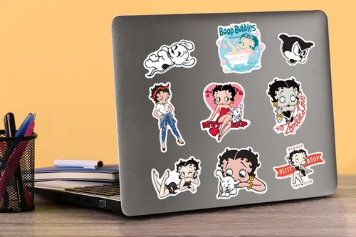 Vista 5 de Betty Boop - Paquete de 50 calcomanías de vinilo impermeables