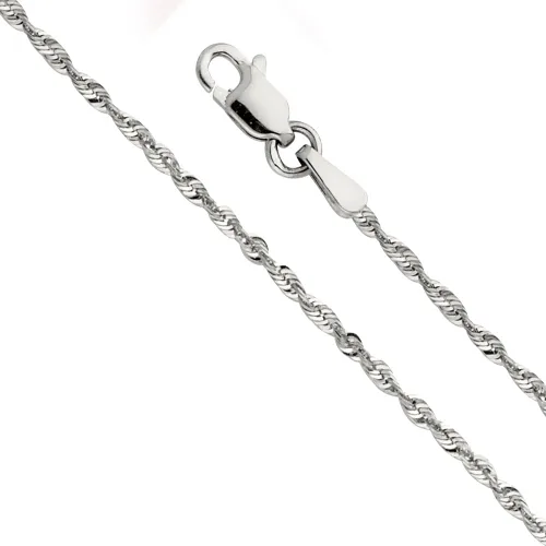 Vista 3 de Wellingsale Cadenas de cuerda de oro macizo de 14 quilates (opciones de selección)