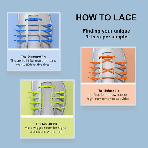 Vista 9 de HICKIES Cordones sin corbata, cordones para zapatos de adultos, elásticos sin ataduras para zapatos deportivos y zapatos planos, talla única, unisex