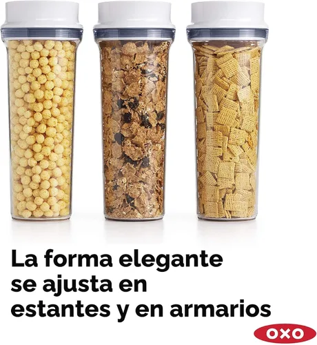 Vista 3 de OXO Good Grips Juego de dispensadores de cereales POP de 3 piezas
