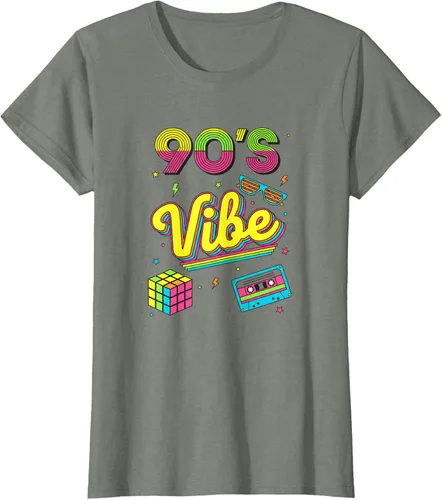 Vista 13 de 90s Nostalgia Retro Apparel - 90'S Vibe Retro T-Shirt Negro