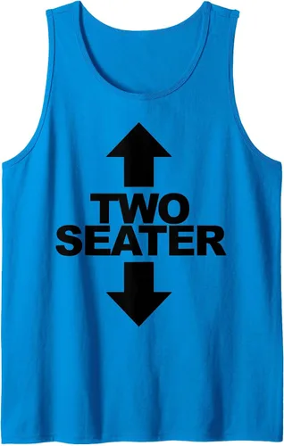 Vista 3 de Two Seater Funny Adult Humor Two Seater Tank Top Gris jaspeado