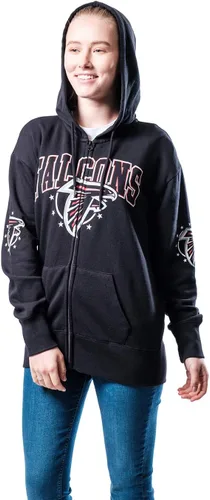 Vista 3 de Ultra Game NFL - Sudadera con capucha y cremallera completa para mujer