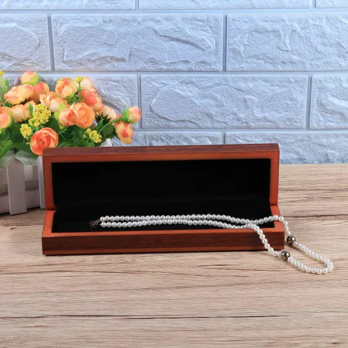 Vista 4 de Vosarea Organizador decorativo de caja de almacenamiento de regalo para joyería collar pulsera reloj delicada caja de madera para mujeres niñas