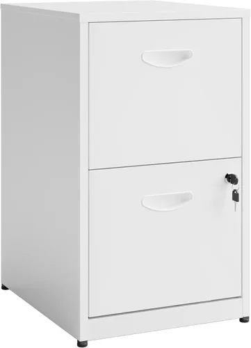 Vista 13 de Polup Archivador de 2 cajones con cerradura, archivadores metálicos para oficina en casa, archivador de dos cajones con cerradura, archivador
