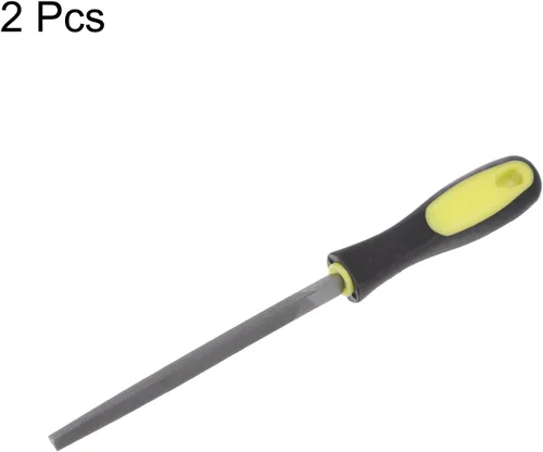 Vista 3 de HARFINGTON Lima triangular de 6 pulgadas de alto carbono de corte de acero endurecido raspador de mano con mango de plástico para desbarbar y quitar