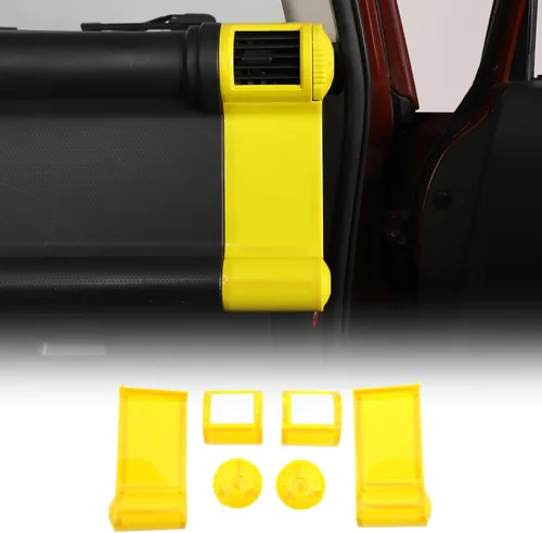 Vista 9 de Panel decorativo de marco de salida de aire lateral de tablero de automóvil ABS para Toyota FJ Cruiser (XJ10) 2007-2022, kit de ventilación de aire