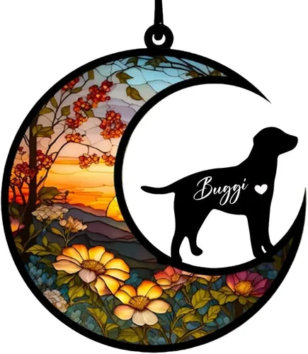 Vista 31 de Atrapasoles conmemorativos personalizados para perros Akita, nombre de perro personalizado, adorno de pérdida de perro, regalo para amantes
