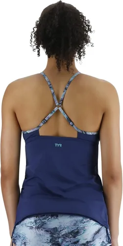 Vista 2 de TYR Camiseta tankini Tessa estándar para mujer, para natación, yoga, fitness y entrenamiento