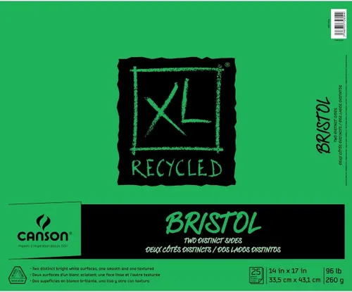 Vista 13 de Canson Papel Bristol Serie XL, Liso, Bloc Encuadernado con Espiral, 7 x 10 pulgadas, 25 hojas (100lb/260g) - Papel de Artista para Adultos