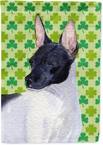 Vista 202 de Caroline's Treasures SS4442GF Affenpinscher Bandera de jardín con retrato de trébol del día de San Patricio para buzón, bandera decorativa