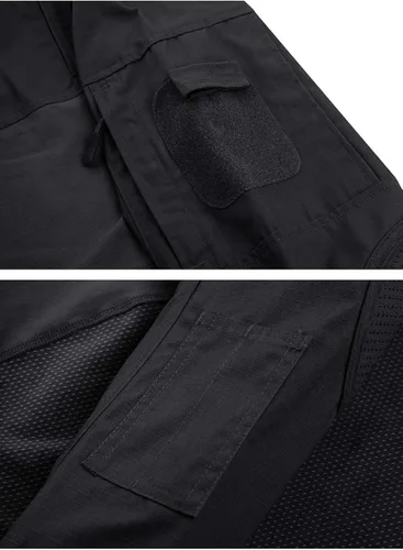 Vista 5 de CRYSULLY Camiseta militar para hombre manga larga con cremallera de 14