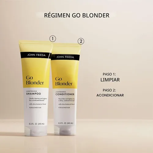 Vista 8 de John Frieda Go Blonder - Juego de champú y acondicionador aclarador