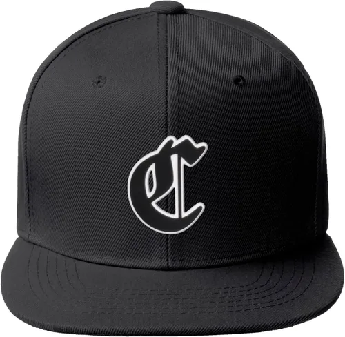Vista 2 de Daxton Gorra clásica con visera de billete plano con letras del alfabeto inglés antiguo de la A a la Z
