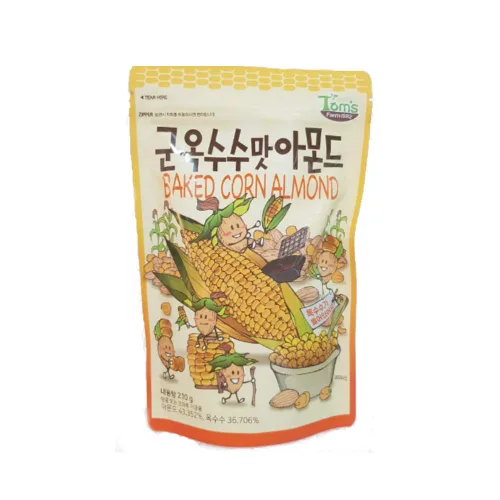 Vista 2 de Gilim Tom's Farm - Almendras sazonadas coreanas sabor a maíz tostado (7.41 oz) x 3 paquetes