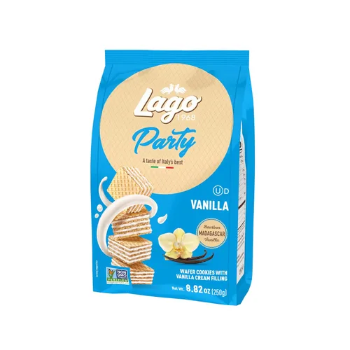 Vista 16 de Gastone Lago Party Wafers, capuchino, 8.82 onzas, galletas italianas de oblea con relleno de crema con sabor a capuchino, verificado sin OMG