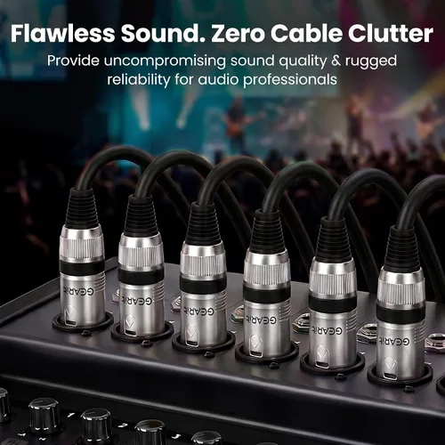 Vista 7 de GEARit XLR Cables - Paquete de 6 cables de micrófono XLR macho a hembra, cable de micrófono blindado equilibrado con conductores de cobre