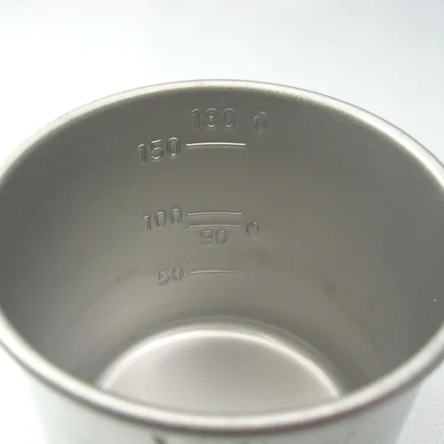 Vista 2 de Daiso Taza medidora de arroz japonés (180 cc = 1 taza de Gou) de acero inoxidable