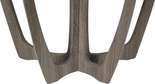 Vista 5 de FINECASA Mesa consola Half-Moon, mesa auxiliar estrecha semicírculo, 43.4 x 17 x 30 pulgadas, gris